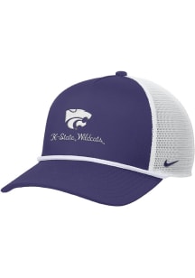 Nike Purple K-State Wildcats Rise Pinch Panel Meshback (rope) Adjustable Hat
