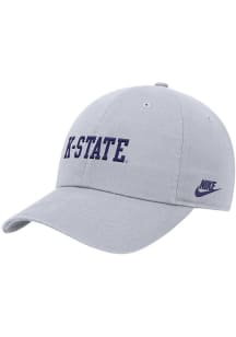 Nike White K-State Wildcats Club Cap Unstructured ADJ (team wordmark) Adjustable Hat