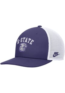 K-State Wildcats Nike Pro Flat Brim Mesh Snapback Mens Snapback - Purple