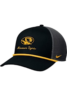 Nike Missouri Tigers Rise Pinch Panel Meshback (rope) Adjustable Hat - Black