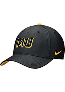Nike Missouri Tigers Mens Black Rise Structured Swoosh Flex Flex Hat