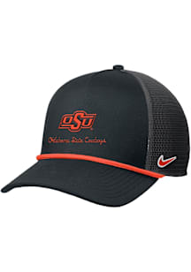 Nike Oklahoma State Cowboys Rise Pinch Panel Meshback (rope) Adjustable Hat - Black