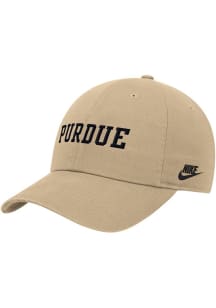 Nike Gold Purdue Boilermakers Club Cap Unstructured ADJ (team wordmark) Adjustable Hat