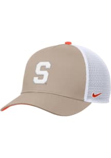 Nike Syracuse Orange Rise Pinch Panel Meshback (Khaki with team color undervisor) Adjustable Hat -..