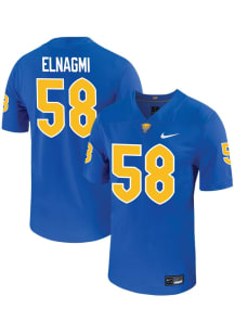 Akram Elnagmi  Mens Blue Pitt Panthers Football Name And Number Football Jersey
