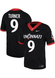 Aaron Turner Nike Mens Black Cincinnati Bearcats NIL Game Name And Number Football Jersey