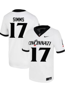 Brian Simms Nike Mens White Cincinnati Bearcats NIL Game Name And Number Football Jersey