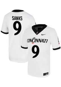 Jiquan Sanks  Nike Cincinnati Bearcats White VIRTUAL NIL Game Name And Number Football Jersey