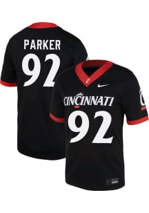 Marquaze Parker Nike Mens Black Cincinnati Bearcats NIL Game Name And Number Football Jersey