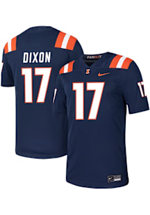 Collin Dixon  Nike Illinois Fighting Illini Navy Blue NIL Game Name And Number Football Jersey