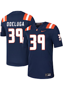 Kenenna Odeluga  Nike Illinois Fighting Illini Navy Blue NIL Game Name And Number Football Jersey