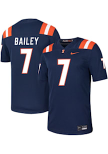 Matthew Bailey  Nike Illinois Fighting Illini Navy Blue NIL Game Name And Number Football Jersey