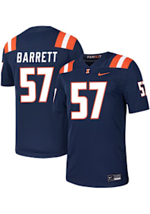 Zach Barrett  Nike Illinois Fighting Illini Navy Blue NIL Game Name And Number Football Jersey