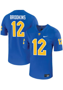 Cruce Brookins  Mens Blue Pitt Panthers NIL Game Name And Number Football Jersey