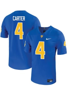 Daniel Carter  Mens Blue Pitt Panthers NIL Game Name And Number Football Jersey