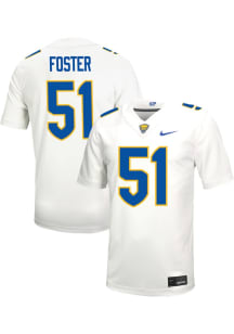 Drew Foster Nike Mens White Pitt Panthers NIL Game Name And Number Football Jersey