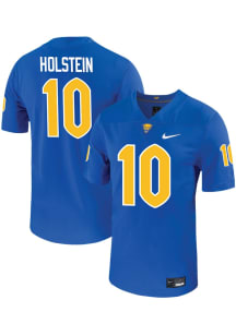 Eli Holstein   Pitt Panthers Blue VIRTUAL NIL Game Name And Number Football Jersey