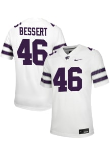 Keane Bessert Nike Mens White K-State Wildcats NIL Game Name And Number Football Jersey