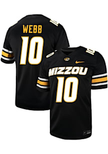 Sterling Webb  Nike Missouri Tigers Black NIL Game Name And Number Football Jersey