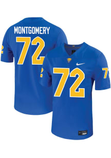 Isaiah  Montgomery  Mens Blue Pitt Panthers Football Name And Number Football Jersey