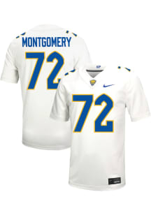 Isaiah  Montgomery  Mens White Pitt Panthers Football Name And Number Football Jersey
