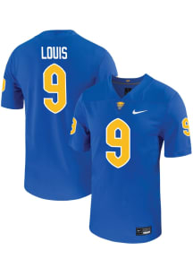 Kyle Louis  Mens Blue Pitt Panthers NIL Game Name And Number Football Jersey