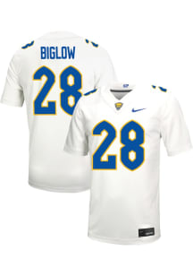 Noah Biglow Nike Mens White Pitt Panthers NIL Game Name And Number Football Jersey