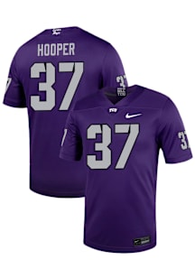 Hudson Hooper  Nike TCU Horned Frogs Purple NIL Game Name And Number Football Jersey