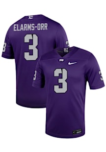 Kaleb Elarms-Orr  Nike TCU Horned Frogs Purple NIL Game Name And Number Football Jersey