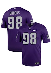 Sterlin Brooks  Nike TCU Horned Frogs Purple NIL Game Name And Number Football Jersey