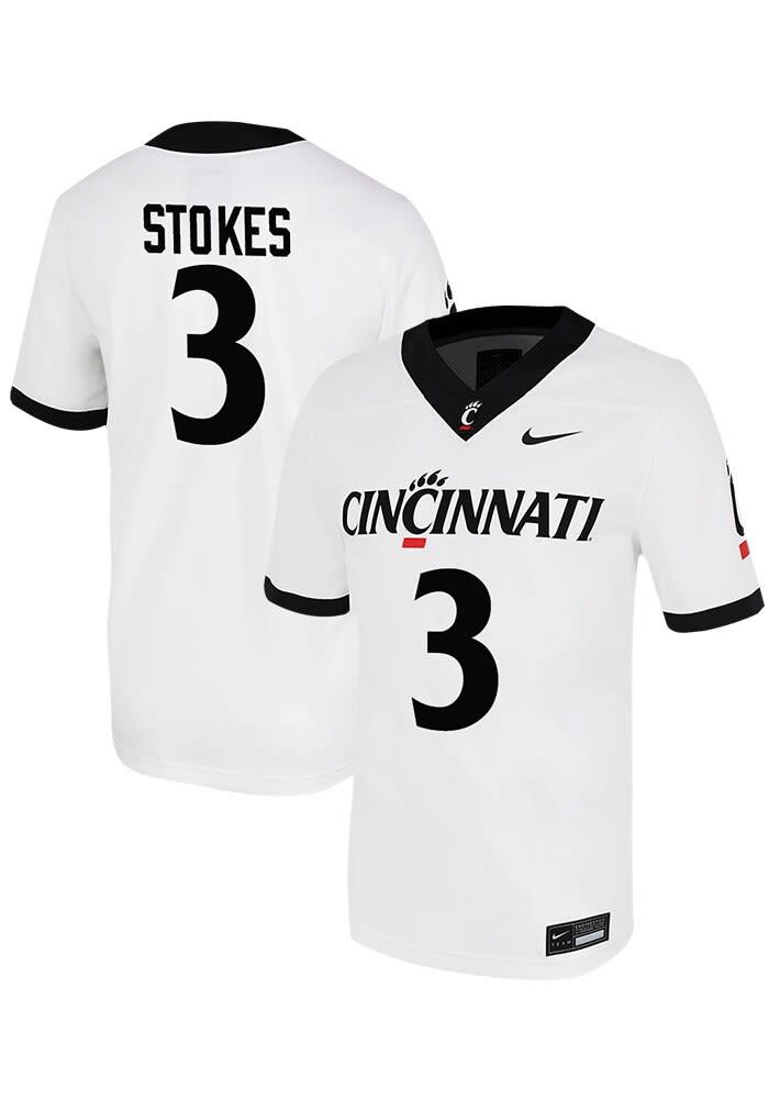 Kye Stokes Nike Cincinnati Bearcats White NIL Game Football Jersey