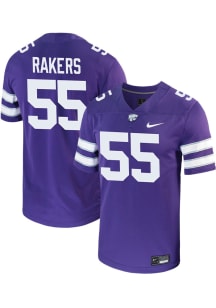 Kyle Rakers Nike Mens Purple K-State Wildcats NIL Game Football Jersey