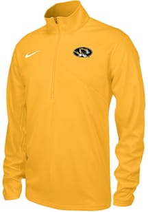Nike Missouri Tigers Mens Gold Training Gold Rush Long Sleeve Qtr Zip Pullover