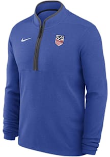 Nike USMNT Mens Blue DF Victory Long Sleeve Qtr Zip Pullover