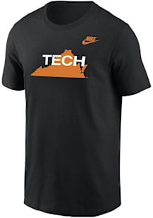 Nike Virginia Tech Hokies Black Core Vault Short Sleeve T Shirt