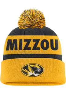 Nike Missouri Tigers Gold C12360 - NK PEAK STRIPE BEANIE Mens Knit Hat