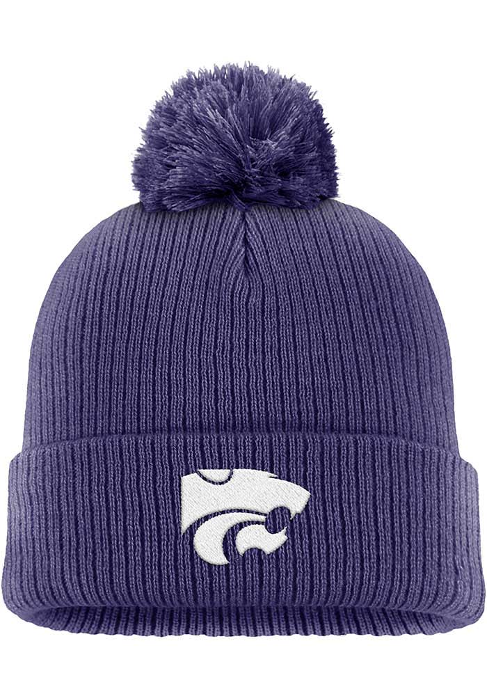 K-State Wildcats Nike PURPLE C12932 - NK PEAK BEANIE POM