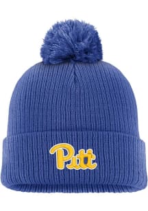 Nike Pitt Panthers Blue C12932 - NK PEAK BEANIE POM Mens Knit Hat