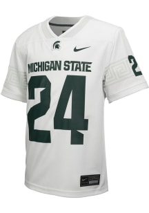 Youth Michigan State Spartans White Nike Alt No 24 Football Jersey Jersey