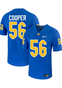 Lyndon Cooper  Mens Blue Pitt Panthers NIL Game Name And Number Football Jersey