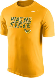 Nike Wayne State Warriors Gold Drifit Short Sleeve T Shirt