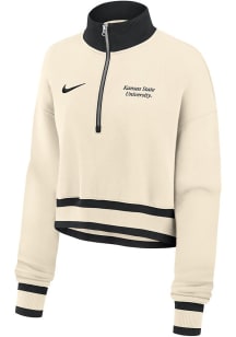 Womens K-State Wildcats Natural Nike Phoenix Qtr Zip