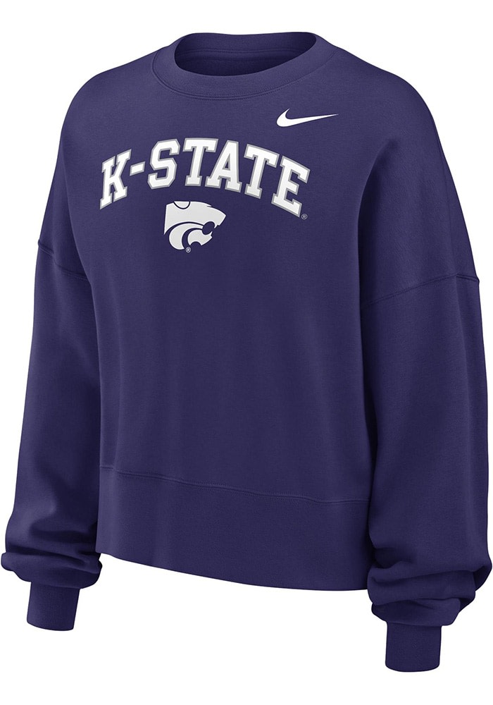 Nike Womens PURPLE K-State Wildcats Phoenix Long Sleeve Crew