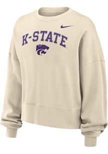 Nike K-State Wildcats Womens Natural Phoenix Crew Sweatshirt