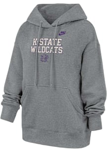 Womens K-State Wildcats Grey Nike Phoenix Hooded Sweatshirt