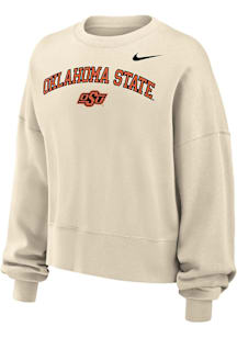 Nike Oklahoma State Cowboys Womens Natural Phoenix Crew Sweatshirt
