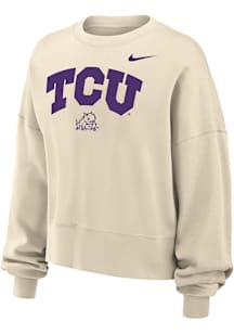 Nike TCU Horned Frogs Womens Natural Phoenix Crew Sweatshirt
