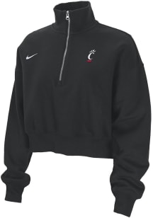 Womens Cincinnati Bearcats Black Nike Phoenix Qtr Zip