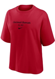 Cincinnati Bearcats Red Nike Boxy Short Sleeve T-Shirt