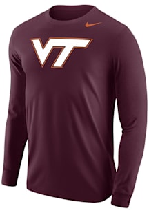 Nike Virginia Tech Hokies Maroon DriFIT Long Sleeve T Shirt